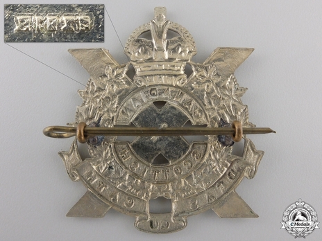 Canadian Scottish Regiment Other Ranks Cap Badge Reverse