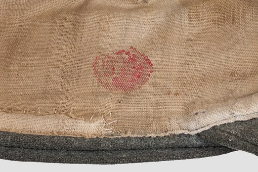 Waffen-SS NCO/EM's Mountain Cap (buckled version) Stamp Detail