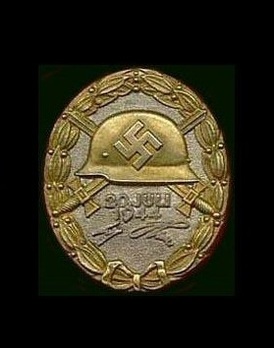 Wound Badge "20 July 1944", in Gold Obverse
