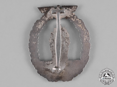 Minesweeper War Badge, by B. H. Mayer (in zinc) Reverse