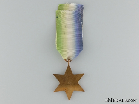 Bronze Star (with "AIR CREW EUROPE" clasp) Reverse