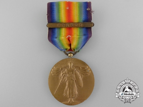 World War I Victory Medal (with Army "FRANCE" clasp) Obverse