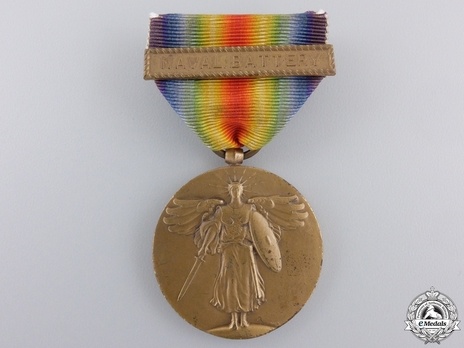 World War I Victory Medal (with Navy "NAVAL BATTERY" clasp) Obverse