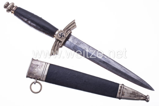 NSFK Enlisted Ranks Knife by Gebr. Heller Reverse with Scabbard