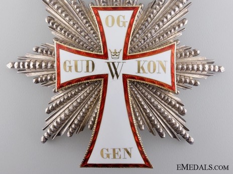 Order of Dannebrog, Grand Cross Breast Star (Silver/Gold) Obverse