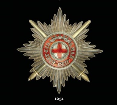Order of St. Anne, Type II, Military Division, I & II Class Breast Star 