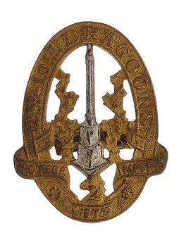 2nd/10th Dragoons Officiers Collar Badge Obverse