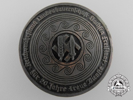 State Farmers' Group Saxony Badge, in Bronze (for 20 years) Obverse