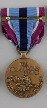 Humanitarian Service Medal Reverse