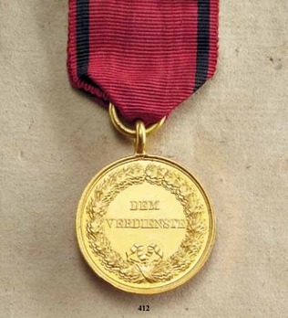 Civil Merit Medal, Type III, in Gold (in bronze gilt) Reverse
