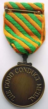 Good Conduct Medal in Bronze Reverse 