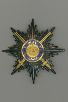 Order of the Crown, Military Division, Type II, I Class Breast Star (in gold) Obverse