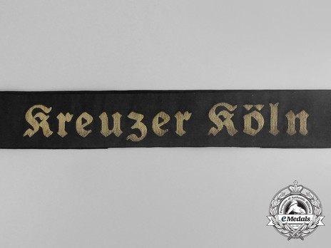 Kriegsmarine Kreuzer Köln Cap Tally Ribbon Obverse