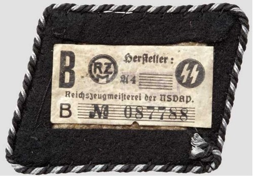 SS-Standarte 1/VT "Deutschland" NCO/EM Collar Tabs Reverse