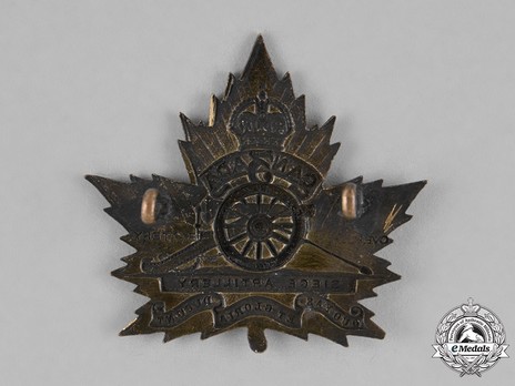 3rd Siege Battery Other Ranks Cap Badge Reverse