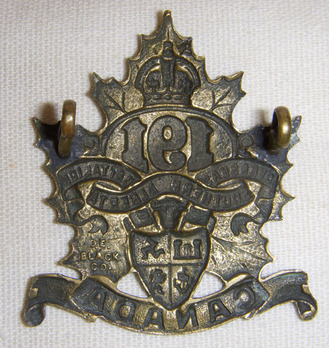 191st Infantry Battalion Other Ranks Cap Badge Reverse