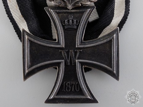 Iron Cross 1870, II Class (with oak leaves & jubilee number) Obverse