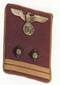 NSDAP Haupt-Bereitschaftsleiter Type IV Reich Level Collar Tabs Obverse