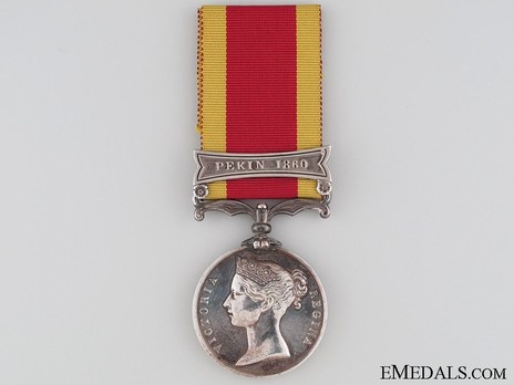 Silver Medal (with "PEKIN 1858" clasp) Obverse
