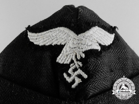 Luftwaffe NCO/EM Ranks Black Field Cap Eagle Detail