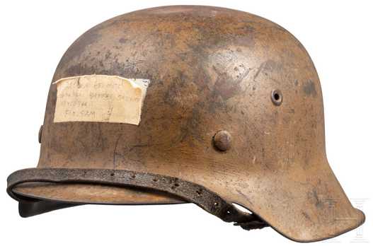 German Army Steel Helmet M42 (Painted Tropical Camouflage version) Profile