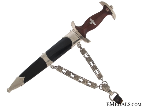 NSKK M36 Chained Service Dagger by C. Eickhorn Obverse in Scabbard