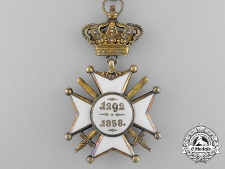 Order of Civil and Military Merit of Adolph of Nassau, Commander with Crown, in Gold (Military Divison) Reverse