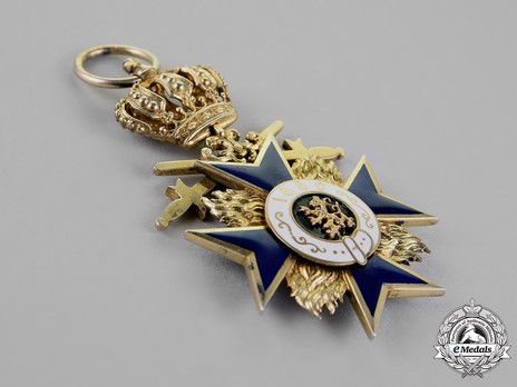 Order of Military Merit, Military Division, III Class Cross (with crown, in silver gilt) Reverse
