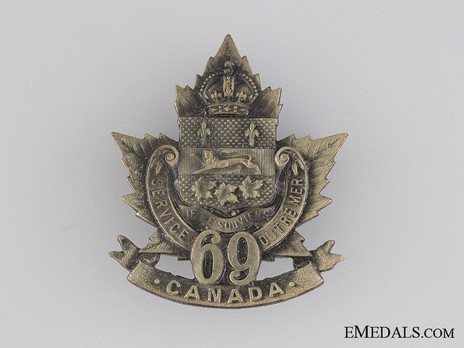 69th Infantry Battalion Other Ranks Cap Badge Obverse
