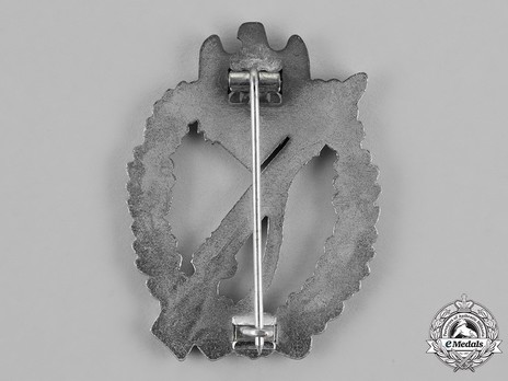Infantry Assault Badge, by Gottlieb & Wagner (in silver) Reverse