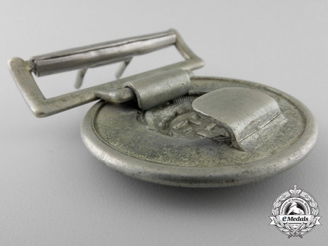 Allgemeine SS Officer's Belt Buckle, by Overhoff & Cie. (nickel-silver) Reverse
