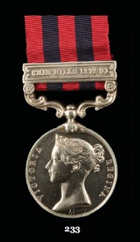 India General Service Medal (1854) (with "CHIN HILLS 1892-93" clasp)