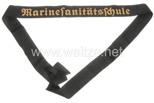 Kriegsmarine Sanitätsschule Cap Tally Ribbon Obverse