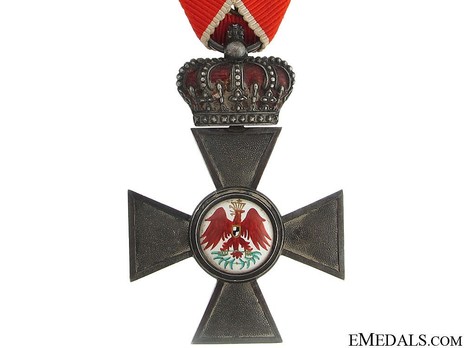 Order of the Red Eagle, Civil Division, Type V, IV Class Cross (with crown) Obverse
