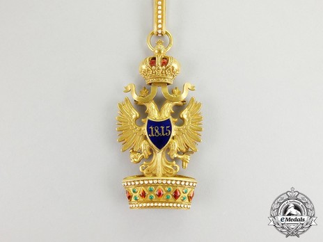 Order of the Iron Crown, Type III, Civil Division, II Class (in Gold) Reverse