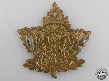 25th Infantry Battalion Other Ranks Cap Badge Reverse