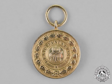 House Order of Hohenzollern, Type II, Civil Division, Gold Merit Medal ("1842") Reverse