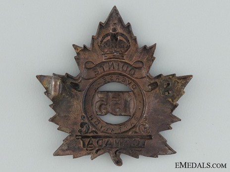 155th Infantry Battalion Other Ranks Cap Badge Reverse