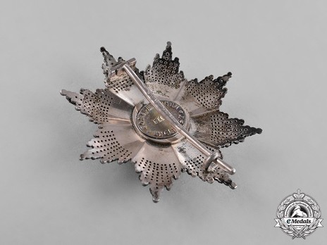 The Order of the Star of Romania, Type II, Military Division, Grand Officer's Breast Star Reverse