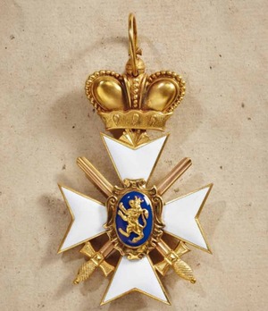Schwarzburg Duchy Honour Cross, Military Division, I Class Honour Cross (with crown) Obverse