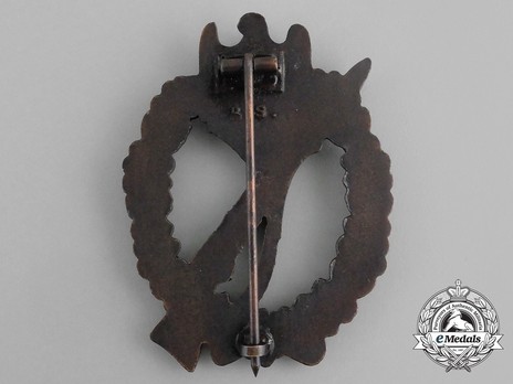 Infantry Assault Badge, by R. Souval (in bronze) Reverse