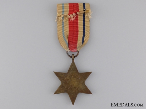 Bronze Star (with "8TH ARMY" clasp) Reverse
