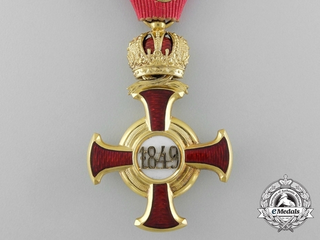 Merit Cross "1849", Type II, I Class Cross (with crown) Reverse