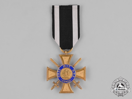 Order of the Crown, Military Division, Type II, IV Class Cross (in bronze gilt) Obverse