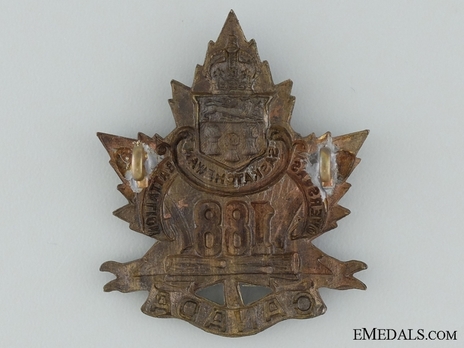 188th Infantry Battalion Other Ranks Cap Badge Reverse