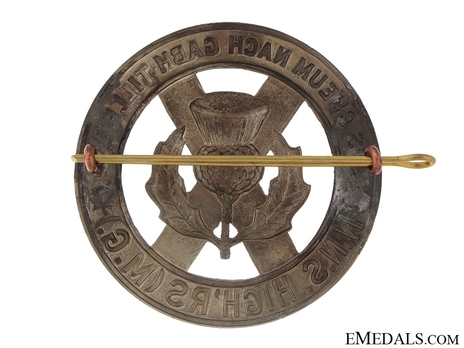 North Nova Scotia Highlanders Officers Gelngarry Badge Reverse
