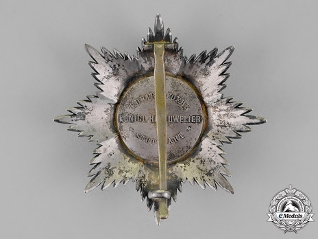 Order of the Württemberg Crown, Military Division, Grand Cross Breast Star Reverse