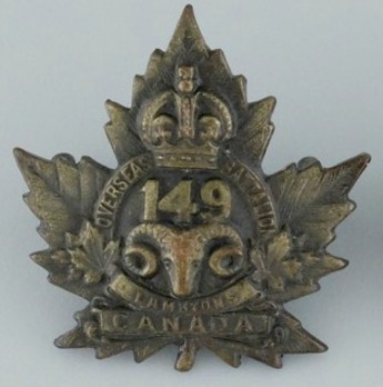 149th Infantry Battalion Other Ranks Collar Badge Obverse