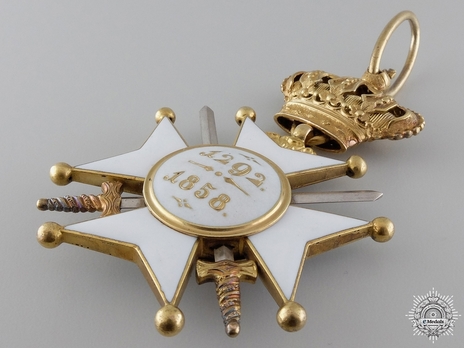 Merit Order of Adolph of Nassau, Military Division, II Class Commander (in gold) Reverse