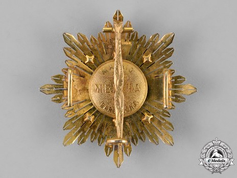 3rd Class Breast Star (white distinction) (with coat of arms of Castile and Leon, and Imperial Crown) Reverse